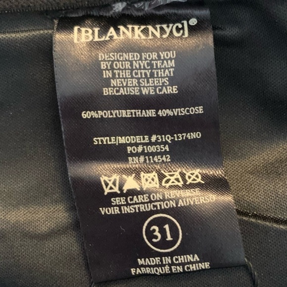 BLANK NYC Faux Leather Pull-On Pants Joggers Size 31 NEW - Picture 7 of 8